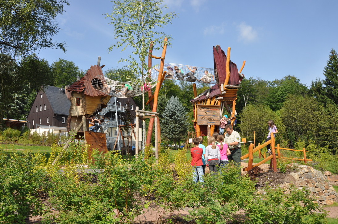 Blick auf den Spielplatz.