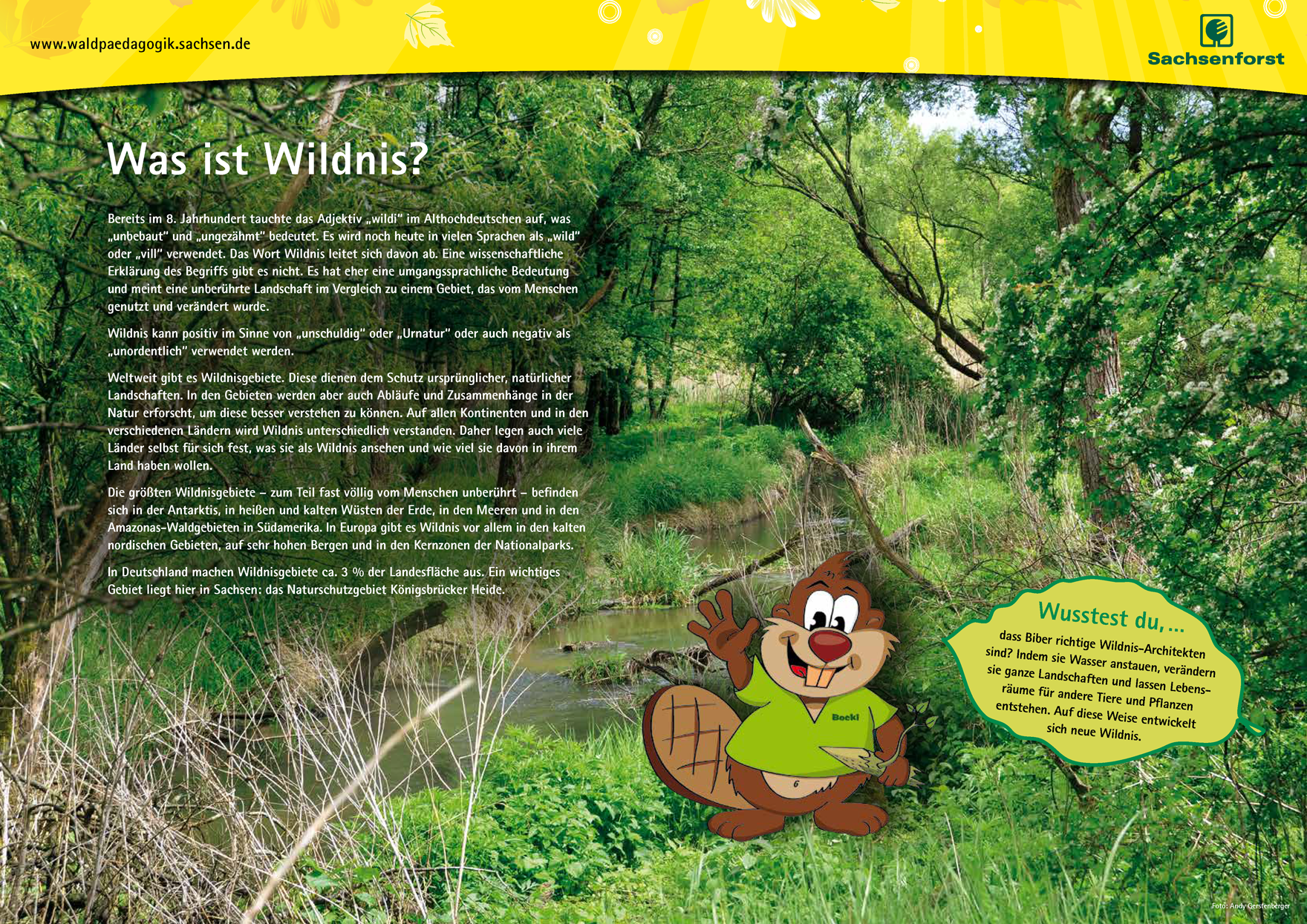 Bild mit Infos zu Wildnisgebieten
